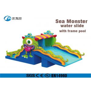 China Pvc Tarpaulin Commercial Inflatable Water Slides Cute Little Monster Shape supplier