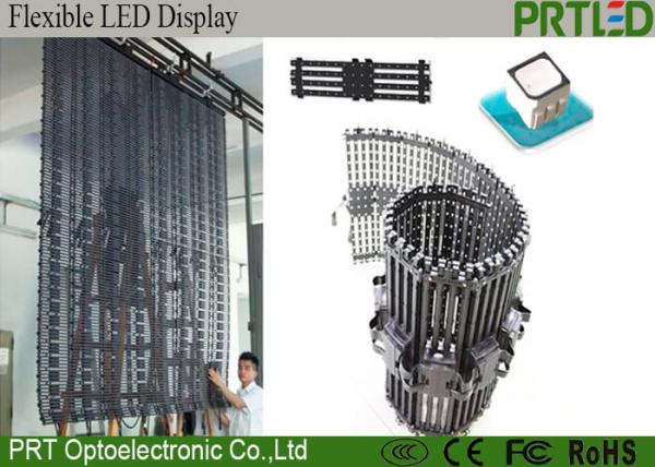 Slim Advertising P12.5 Flexible LED Display Mesh Curtain Light Weight