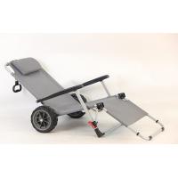 China Custom Grey Aluminum Frame Foldable Beach Wagon Folding Beach Chair 154x77x60CM on sale