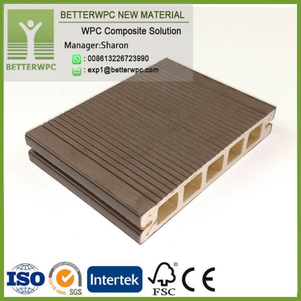 Durable Exterior Patio Garden Composite Deck Cladding 3D Embossed Waterproof