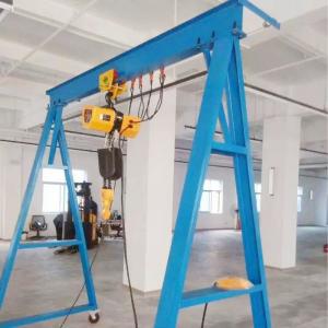 China Light Duty Chain Hoist Gantry Crane Movable Single Girder 2.6-4m Height supplier