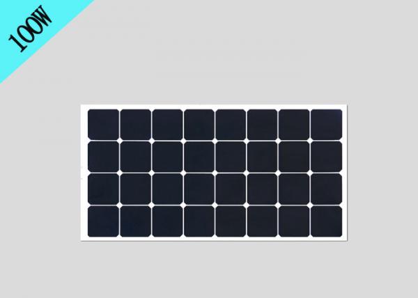 100W 18V Sunpower Semi Flexible Solar Panels , Bendable Solar Panels EL Test