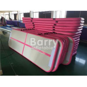 China Fitness Aqua Yoga Pink Mat Air Track Inflatable Air Tumble 3X1x0.1m Size supplier