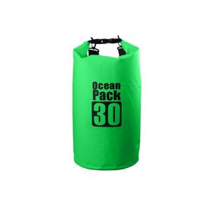 China Camping Green Roll Top Dry Bag 0.5mm Thickness Removable Adjustable Straps wholesale