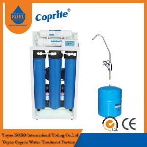 China 200 / 400 GPD Reverse Osmosis Water Filtration System / Triple Water Filter With 11G Steel Tank supplier