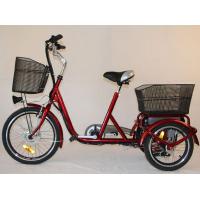 China Front Basket Adult Electric Tricycles Rear Cargo , 3 Wheel Electric Bicycle on sale
