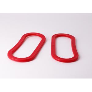 Red Solid Plastic Bag Handles For Die Cut Plastic Bags OEM service