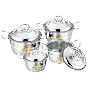 China 2015 hot products stainless steel cookware set &6 pcs and 8pcs classical pot +flower supplier