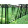 China Corrosion Resistant 72'' High Commercial Wrought Iron Fencing With Black Rod wholesale