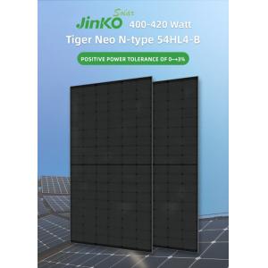 400W 405W 410W 415W Jinko PV Modules Tiger Neo N Type Monocrystalline Full Black