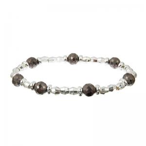 China OEM Glass crystal Silver Beads Bracelets , Teen Boho Style Bracelet supplier