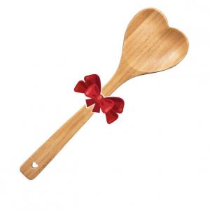 China Wooden Heart Shaped Bamboo Spoon Engraved For Cooking Spoonful Of Love supplier