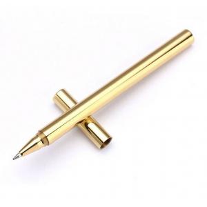 high quality copper metal pen round shape brass gel ink pen about 40g