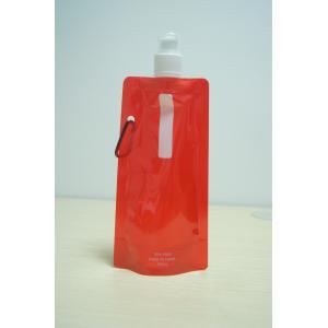 Bright Red Plastic Stand Up Pouch with Metal Hook Drink Packaging/stand up pouch for juice/baby food stand up pouch