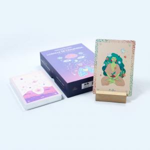 Custom Printed Purple French Oracle Tarot Cards Printing Make High Quality Ladies Tarot Card With Bag