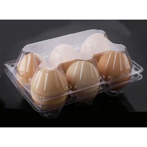 Recycled 6 Cavities Width 19.2cm Clear Plastic Egg Trays