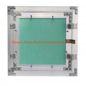 Light Aluminum Frame Access Panel With Green Plasterboard  Low Height Special Push Lock
