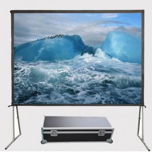 China Quality 150 Inch 4:3 Fast Folding Front Projector Projection Screen Floor Stand HD Screens supplier