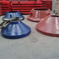 China Cone Crusher Bowl Liner And Mantler Blue Red High Manganese Casting on sale
