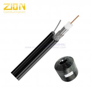 China Revestimento do PE com cabo coaxial de aço 18AWG CCS do mensageiro RG6 CATV para exterior supplier