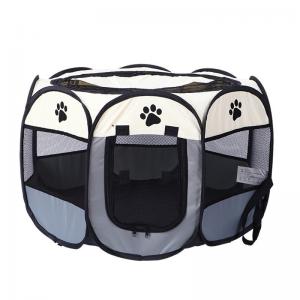 Amazon Hot Sale Pet Fence Tent Can Store Folding Dog Bed For Camping Cat Delivery Room Folding Octagonal Dog Cage