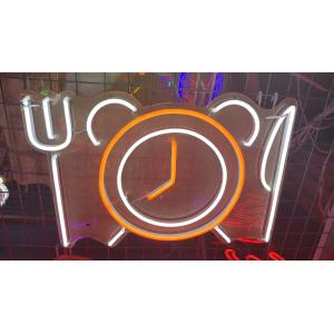 China Square Backboard RoHS Acrylic Flex Neon Sign 8×12mm Silica For Dining Hall supplier