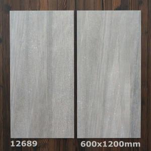 China Gray Matt 600x1200mm Glazed Porcelain Floor Tile Dry Granular Rustic Stone Design supplier