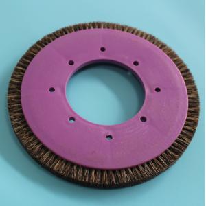China Plastic Body Bristle Pig Hair Stenter Machine Parts Brush Wheel Customized supplier