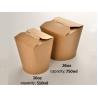 China Eco-friendly Food Grade Brown Paper Material Disposable Noodle Pail Spaghetti Salad Takeaway Boxes wholesale