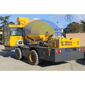 4 Wheels Self Loading Mobile Concrete Mixer , On Site Ready Mix Concrete Equipment
