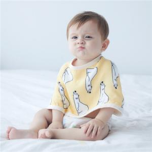China Plant Printing Baby Feeding Cloth , Infant Baby Premium Cotton Burp Cloths supplier
