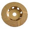 China Flat Dish 4 Inch / 5 Inch Diamond Cup Wheel , Vacuum Brazed Bond Granite Cup Wheel wholesale