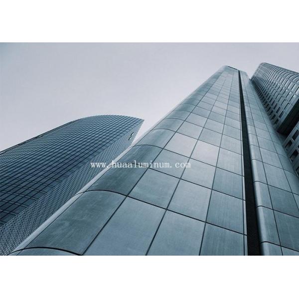 1500x3050mm Curtain Wall Panel , Anti Scratch Metal Wall Cladding Sheets