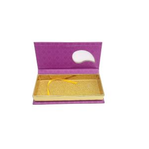 Custom Silver Glitter False Eyelash Clamshell Gift Box