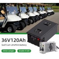 China 4.6 KWh 36V 120Ah Golf Cart Club Car Four Wheels Electric Lithium Iron Phosphate Lithium Battery With Display Charger on sale