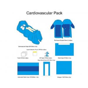 Easy Operation Hospital Cloth Surgical Pack Wraps , Cardiovascular Sterile Surgical Kit