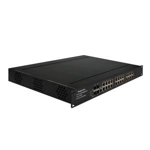 China IP30 Safety Class 24 Port Poe Managed Switch 1U Rack Mount Loop Protection supplier