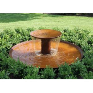 China Rusty Corten Steel Water Feature Metal Bowl Water Feature For Interior Decoration wholesale