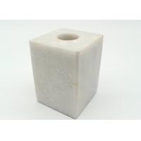 China Square Stone Pillar Candle Holders Polished Finish Surface Moisture Resistant on sale