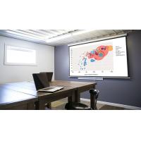 China Fiberglass Manual Projection Screens 178x178cm Wall Ceiling For Meeting Room on sale
