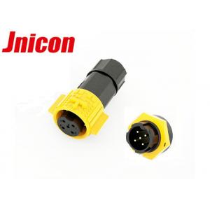 5 Pin Male Female Waterproof Power Plug With Socket Contacts Golden Plated