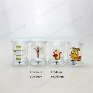 China New design glass jar with custom logo, candle jar with glass lid supplier