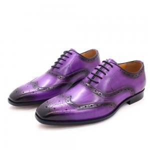 China Fashion Genuine Leather Men Shoes , Adult Formal Dress Shoes Men supplier