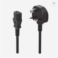 China AC BS1363 3 Pin Power Cord Cable Plug PVC Jacket Male To IEC C13 Female on sale