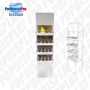 China 4 Shelf 1 Poster Cardboard Floor Display Stand , Floor Display Racks With Dividers supplier