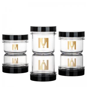 China 200g Small Plastic Jars With Lids , OEM Empty Face Cream Jars supplier