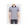 Four - Button Placket Cotton Polo Shirts For Men Wave Point Pattern