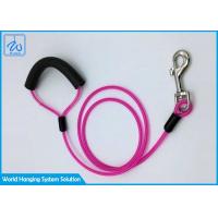 China Custom Tie Out Dog Collar Flexi Pink Leashes For Pet , Dog Runner Cable on sale