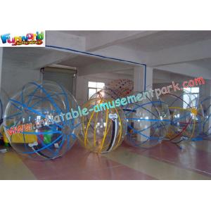 OEM 0.8mm thick PVC Yellow, Blue Inflatable Zorb Ball with Logo for Lake, Seaside