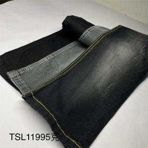 ODM Micro Fleece Lined Black Jeans Material Denim Fabric For Winter Jackets